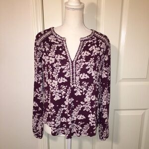 Lucky Brand High/Low Floral Top